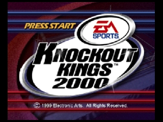 Knockout Kings 2000 title screen for Nintendo 64